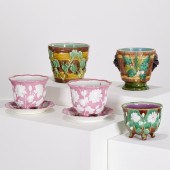 (5) CONTINENTAL MAJOLICA FLOWE