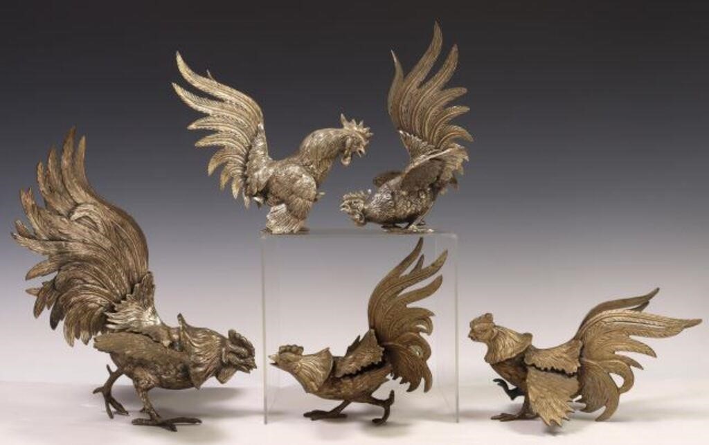 (5) CONTINENTAL SILVERED BRONZE