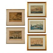 5 CURRIER & IVES NAVAL PRINTSC