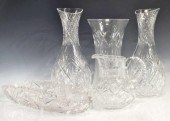 (5) CUT-GLASS CRYSTAL TABLEWAR