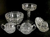 5 CUT GLASS ITEMS5 Cut glass i