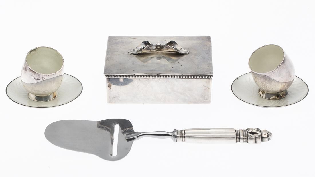 5 DANISH STERLING SILVER ARTICLES