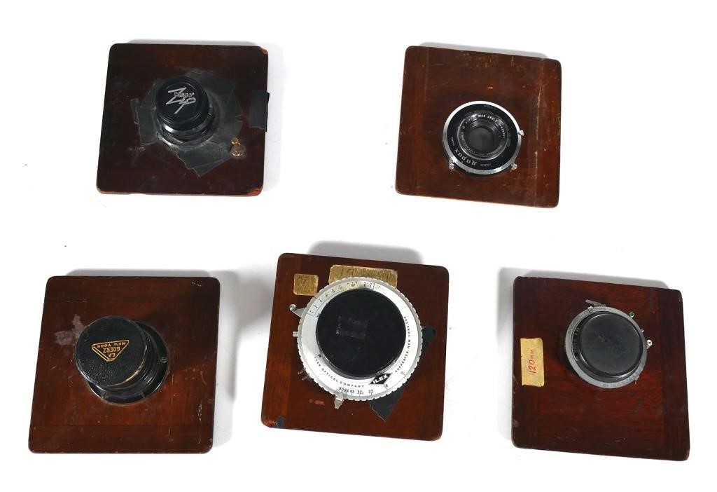 (5) DEARDORFF CAMERA LENS BOARDS