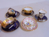 5 DECORATIVE CUPS & SAUCERS, 3