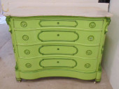 5 DRAWER SERPENTINE FRONT MARB