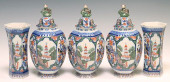 (5) DUTCH DELFT POLYCHROME GAR