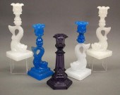 5 EAPG CANDLESTICKSFive mid 19
