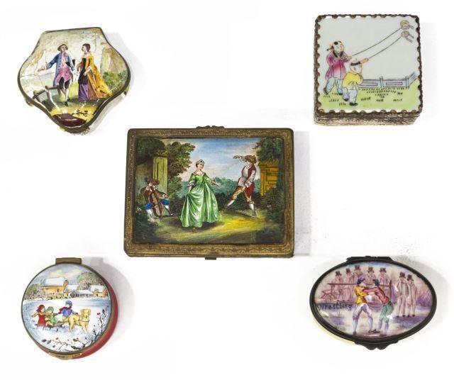 (5) ENAMELED MINIATURE TRINKET