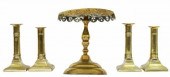 (5) ENGLISH BRASS CANDLESTICKS
