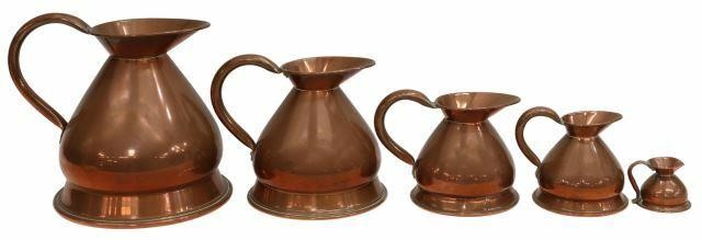 (5) ENGLISH GRADUATED COPPER