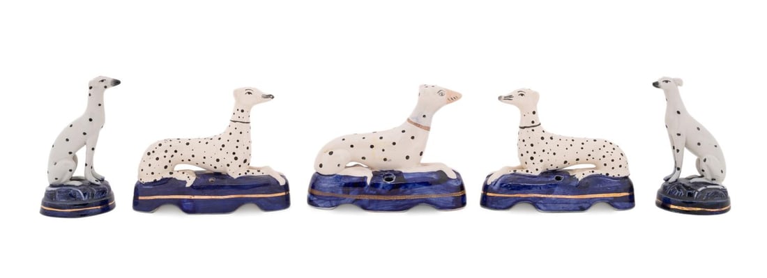 5 ENGLISH STAFFORDSHIRE SMALL