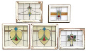 (5) ENGLISH STAINED &AMP; LEAD
