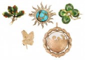 (5) ESTATE YELLOW GOLD & ENAME