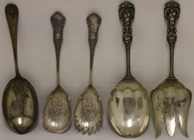5 FANCY STERLING SILVER SERVING