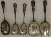5 FANCY STERLING SILVER SERVIN
