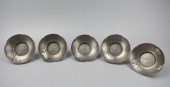 (5) FIVE JAPANESE PEWTER CUP H