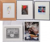 (5) Framed contemporary prints