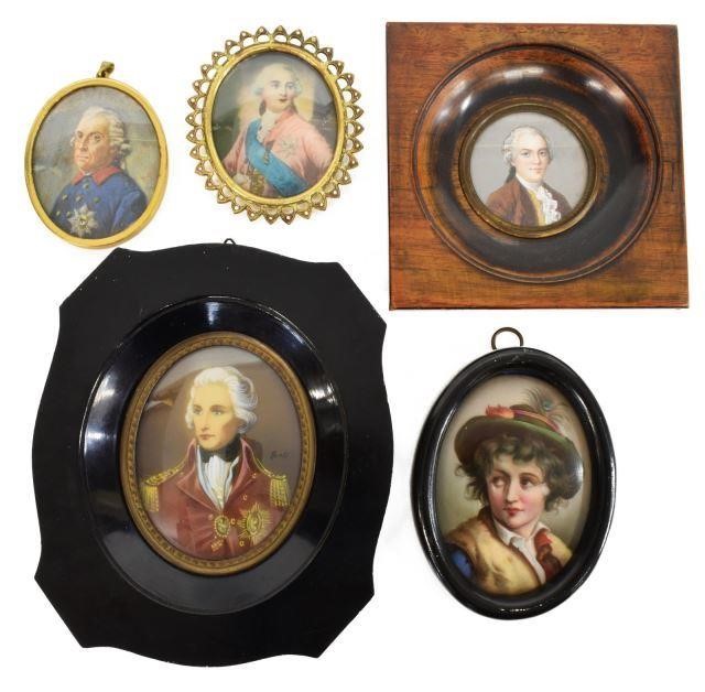 (5) FRAMED MALE PORTRAIT