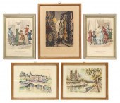 (5) FRAMED PRINTS PARISIAN STR