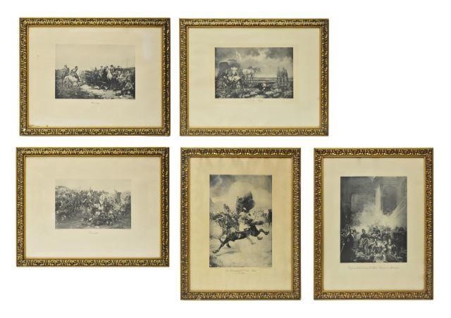 (5) FRAMED SPANISH MILITARY