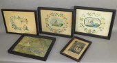 5 FRAMES OF EMBROIDERY/WATERCO