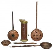 (5) FRENCH COPPER, BRASS & IRO
