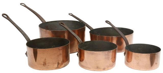 (5) FRENCH COPPER GRADUATED