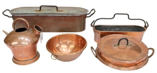 (5) FRENCH COPPER KITCHENWARE, FISH