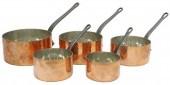 (5) FRENCH HAMMERED COPPER GRA