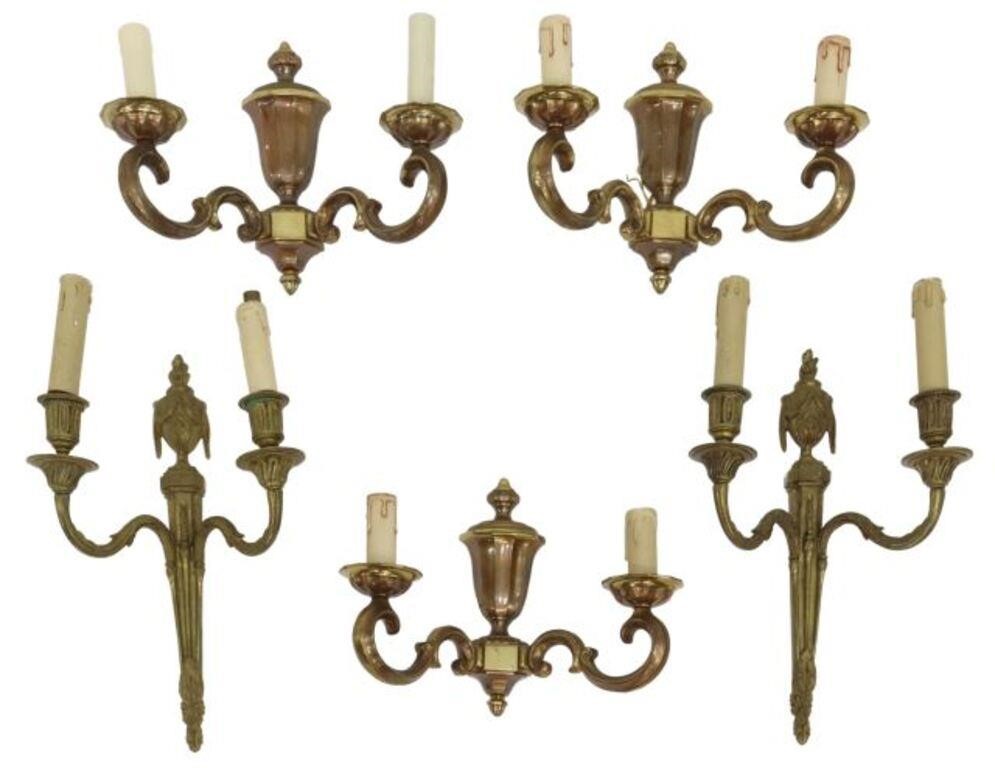(5) FRENCH LOUIS XV STYLE BRONZE
