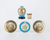 5 FRENCH OLD PARIS PORCELAIN O