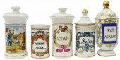 (5) FRENCH PARCEL GILT PORCELA