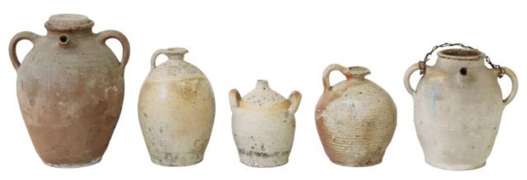 (5) FRENCH PROVINCIAL EARTHENWARE