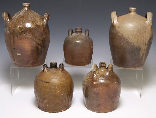 (5) FRENCH PROVINCIAL STONEWARE OIL