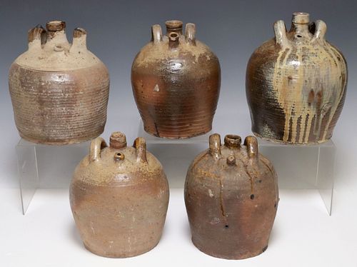 (5) FRENCH PROVINCIAL STONEWARE OIL