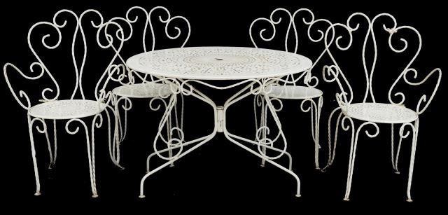 (5) FRENCH WHITE PAINTED PATIO
