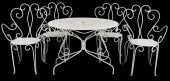 (5) FRENCH WHITE PAINTED PATIO