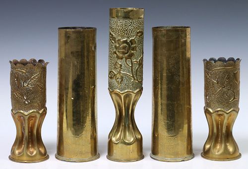 (5) FRENCH WWI-ERA TRENCH ART