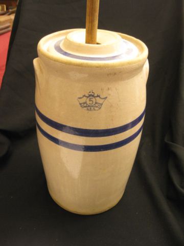5 Gallon Pottery Butter Churn