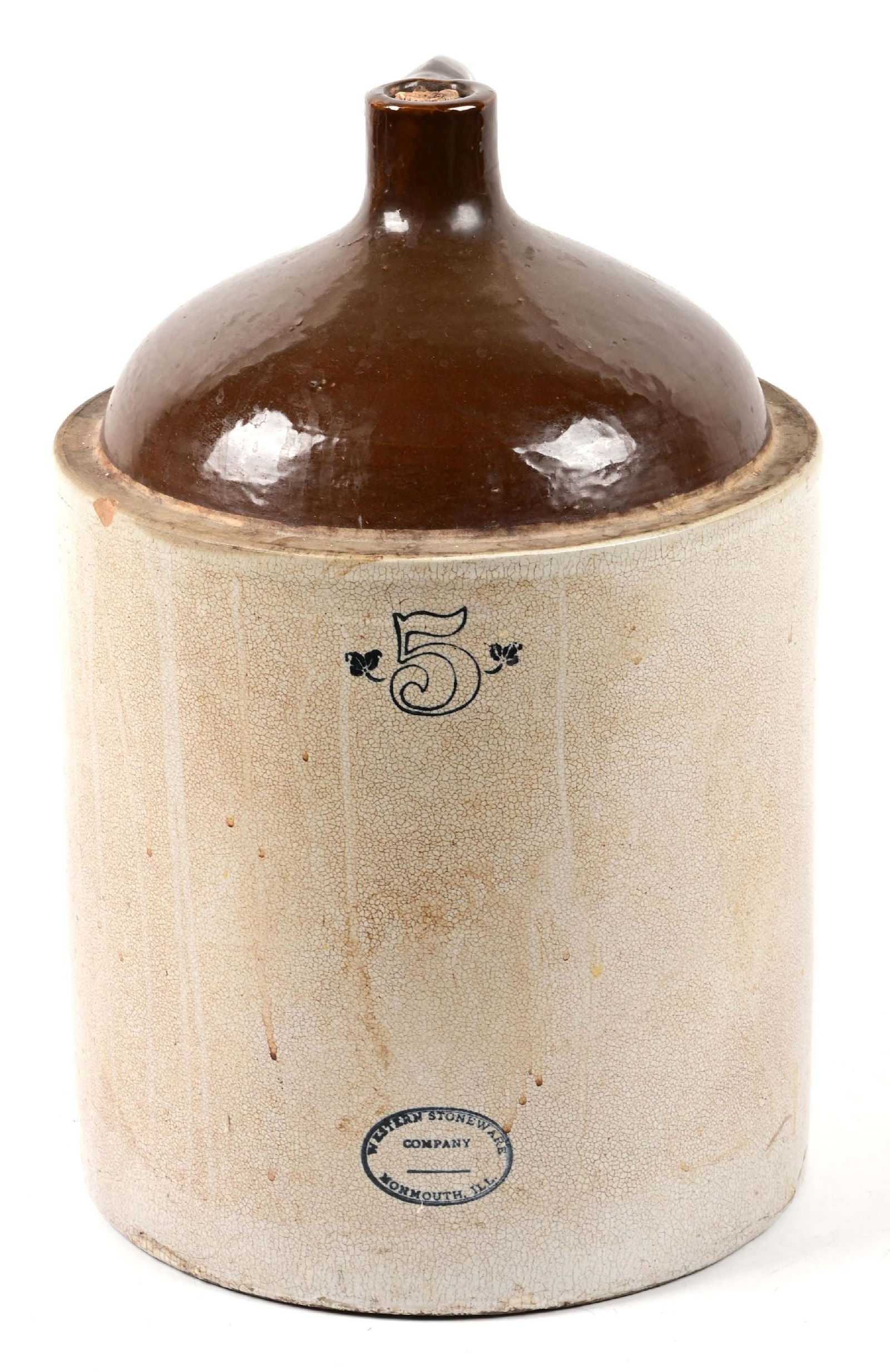5 GALLON WESTERN STONEWARE CROCK