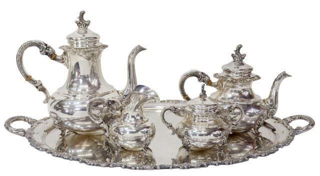 (5) GERMAN STERLING SILVER TEA &