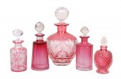 (5) Glass and crystal scent bo
