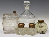 (5) GLASS LIQUOR BARREL, INK W