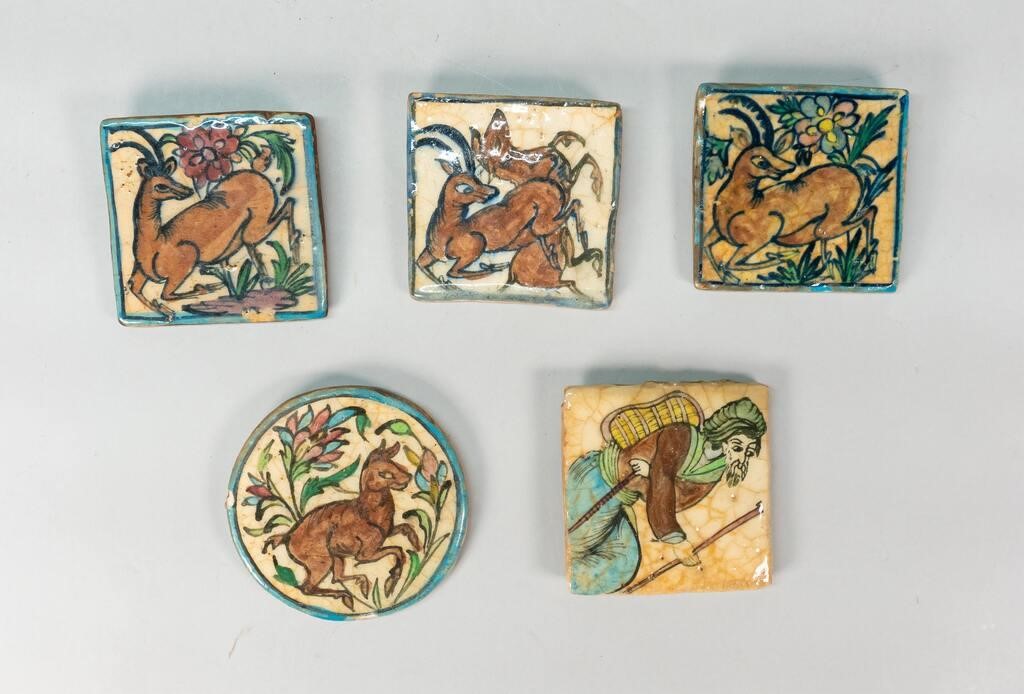 5 GLAZED CLAY TILESGrouping