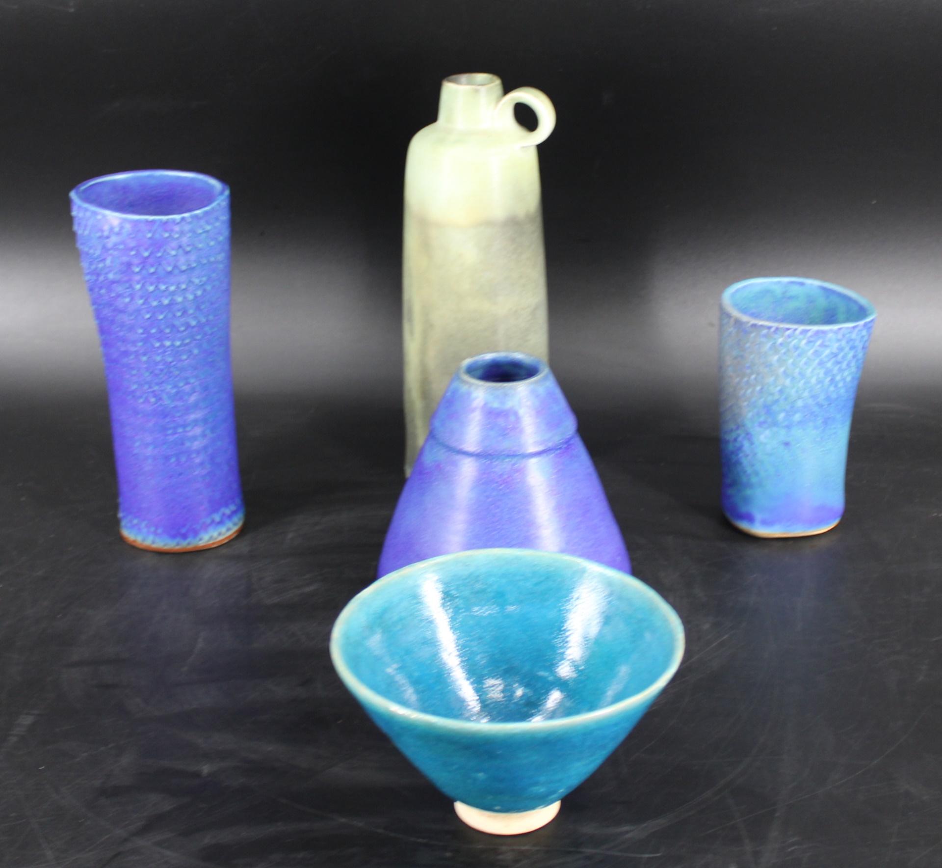 5 GLAZED MIDCENTURY PORCELAIN