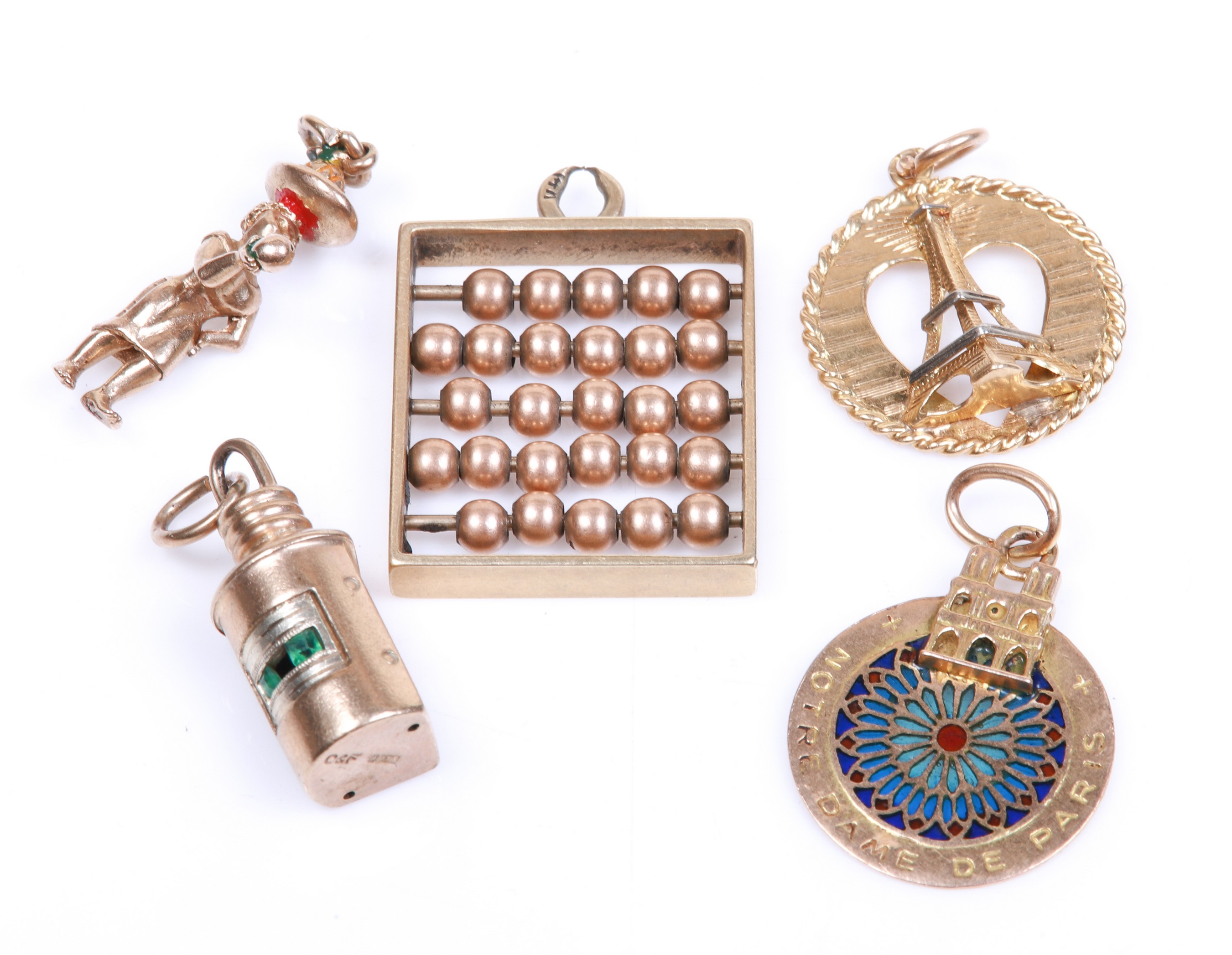 (5) Gold charms to include 10K