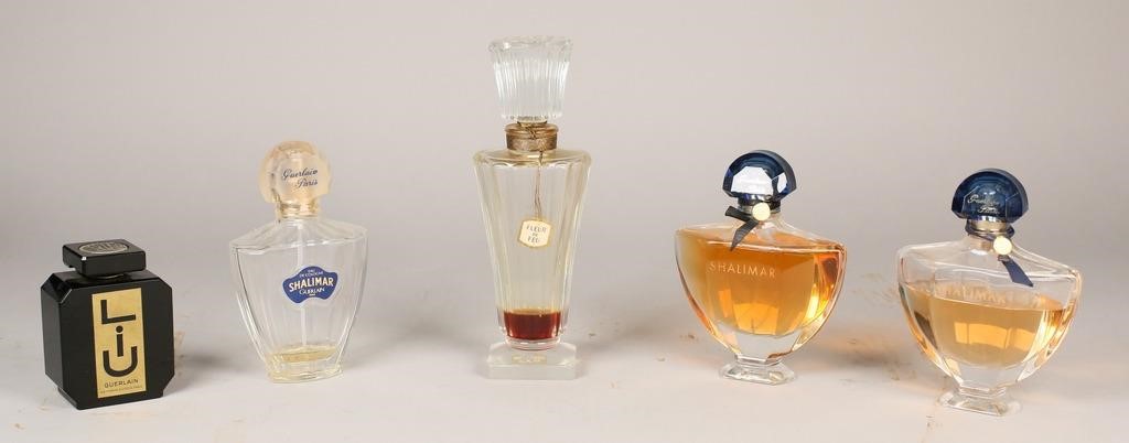 5 GUERLAIN PERFUME BOTTLES1 Liu