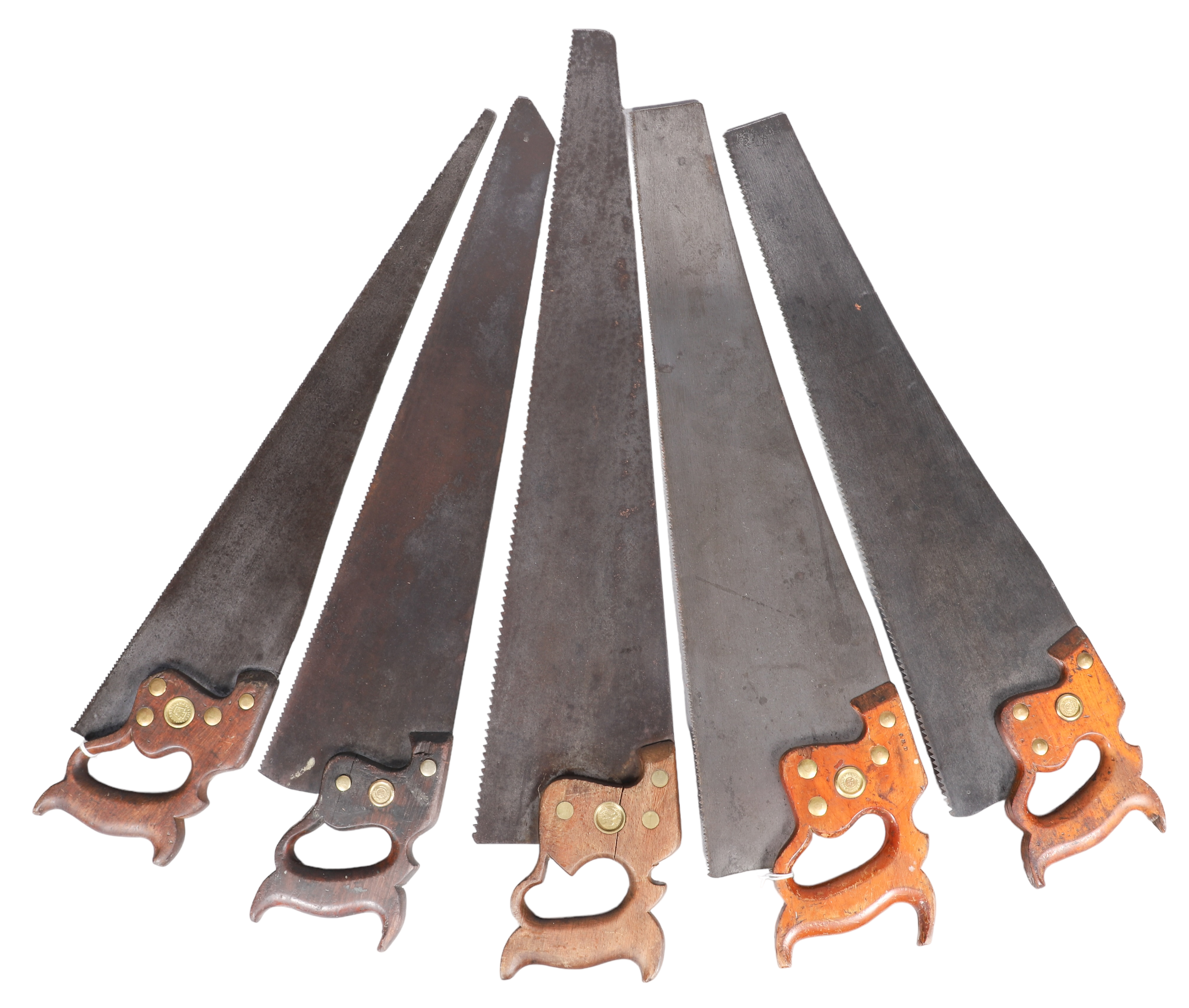 (5) H Disston & Sons hand saws,