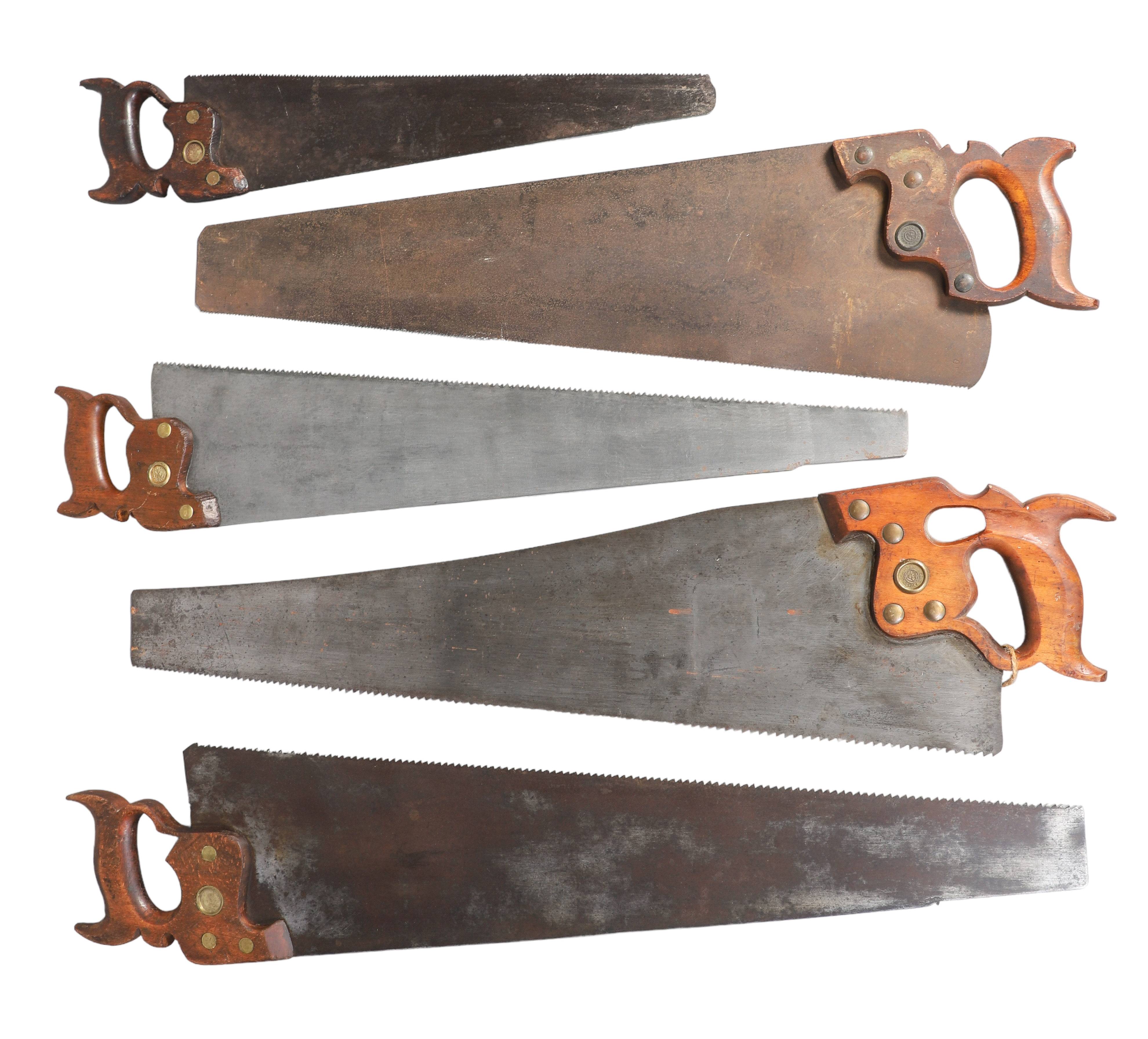 (5) Hand saws, c/o (3) H Disston