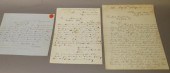 5 HAND WRITTEN LETTERS & DOCUM